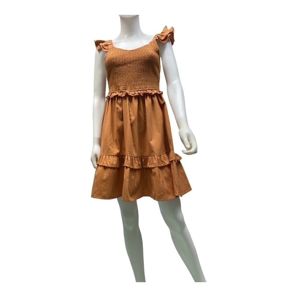 Peach Love Smocked Mini Dress